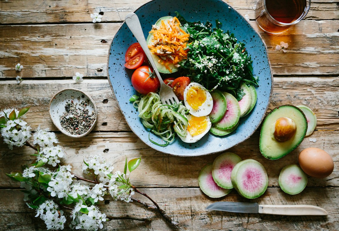 Greek salad with cucumber, olives and feta
